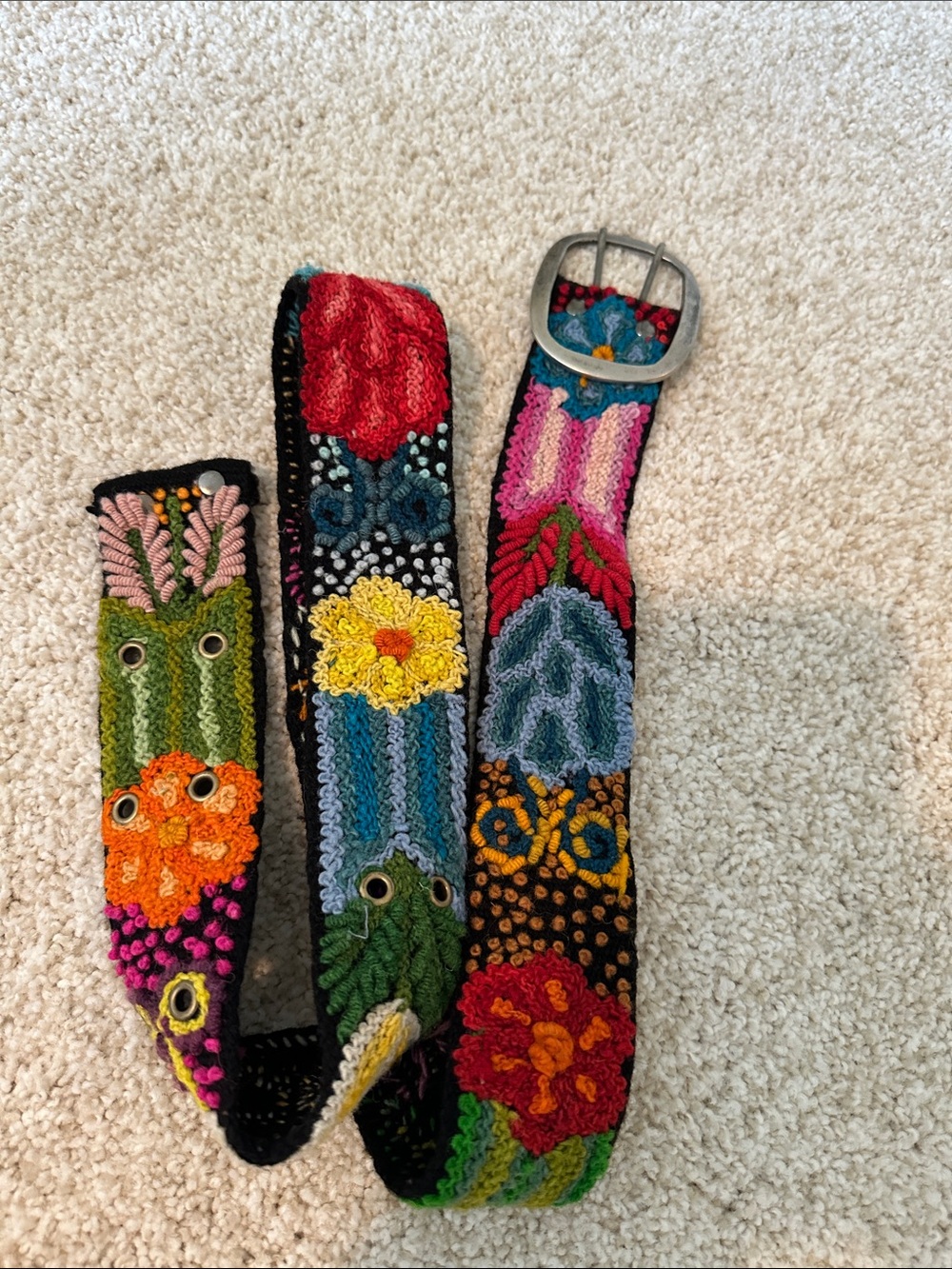 Handcrafted Multicolor Floral Embroidered Belt